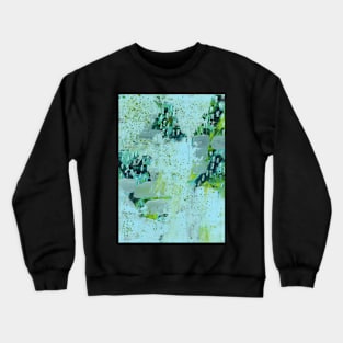 Art Acrylic artwork abstract turquoise Lime Crewneck Sweatshirt